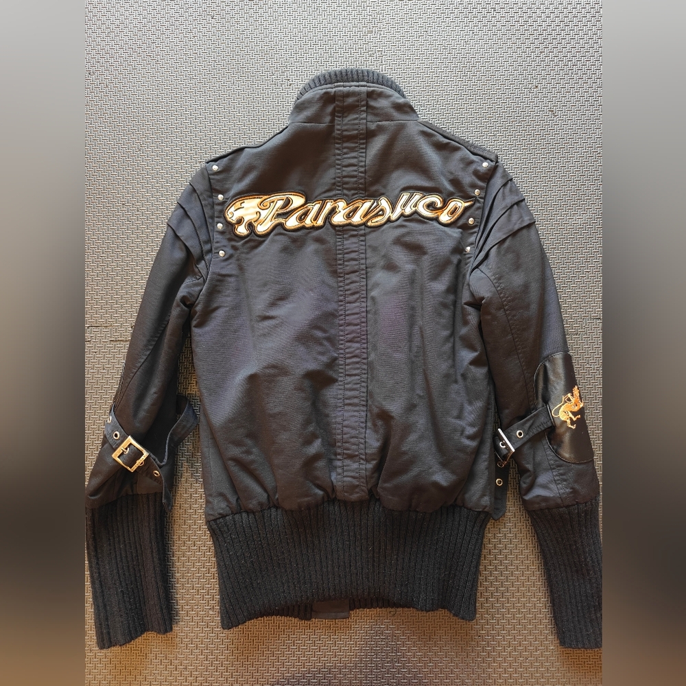 ❤️‍🔥HURRY!! STORE CLOSE THIS WEEK!!😱Black Bomber Jacket with Gold Accents